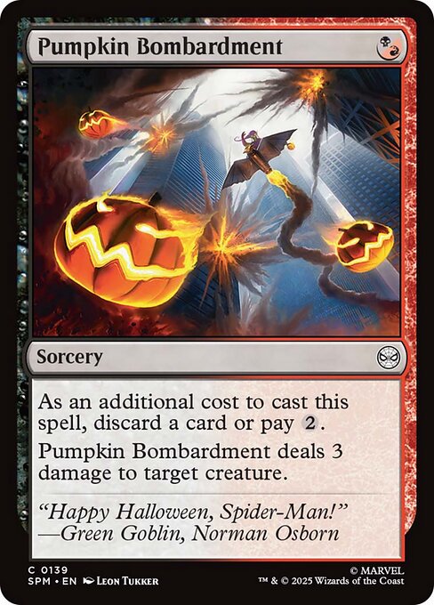 【Foil】【EN】カボチャ爆撃/Pumpkin Bombardment [SPM] 金C No.139
