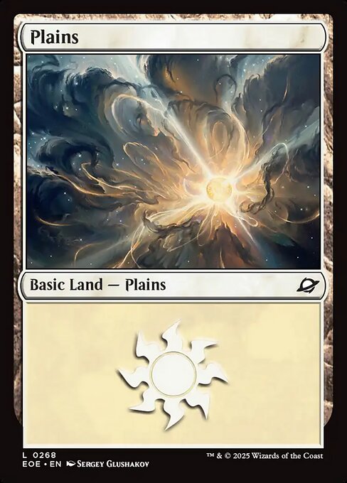 【Foil】【EN】平地/Plains [EOE] 土地C No.268
