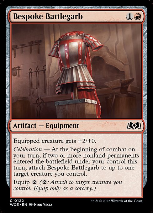 【Foil】【EN】特注の戦闘装束/Bespoke Battlegarb [WOE] 赤C No.122