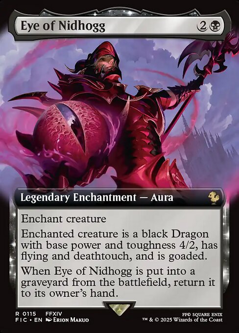 【拡張アート】【Foil】【EN】邪竜の眼/Eye of Nidhogg [FIC] 黒R No.115