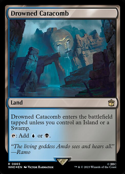 【サージFoil】【Foil】【EN】水没した地下墓地/Drowned Catacomb [WHO] 無R No.865