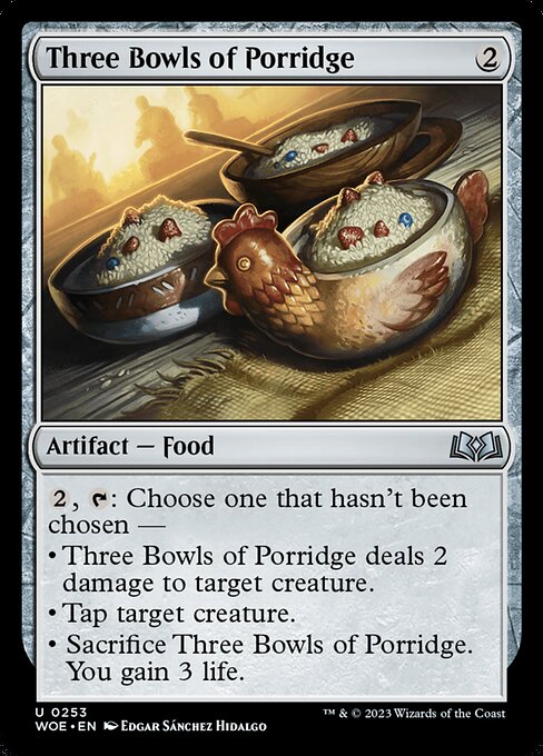 【Foil】【EN】三杯のおかゆ/Three Bowls of Porridge [WOE] 茶U No.253