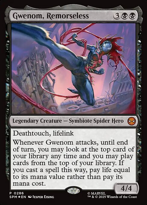 【Foil】【EN】Gwenom, Remorseless [SPM] 黒M No.286