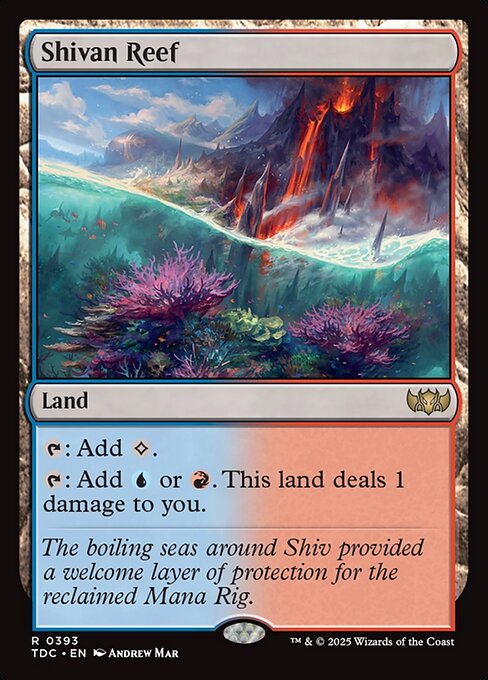 【Foil】【EN】シヴの浅瀬/Shivan Reef [TDC] 土地R No.393