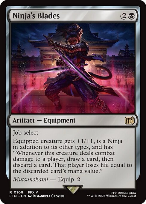 【Foil】【EN】「忍者」の双剣/Ninja's Blades [FIN] 黒R No.108