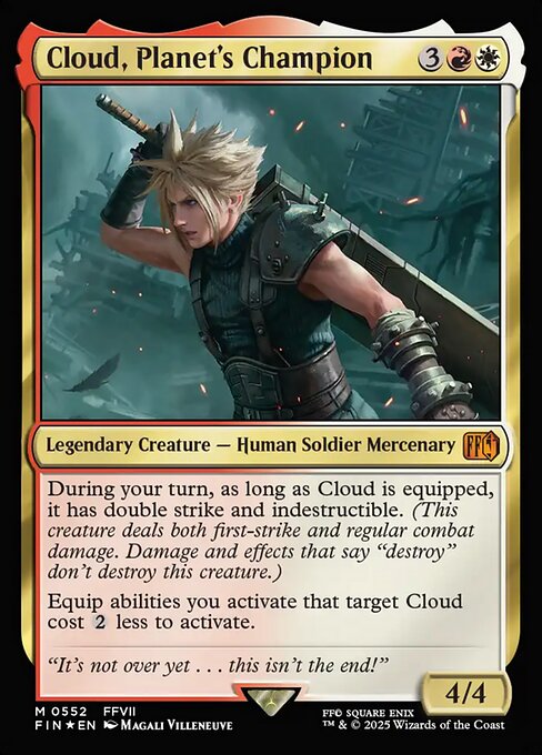 【Foil】【EN】星の勇者、クラウド/Cloud, Planet's Champion [FIN] 金M No.552