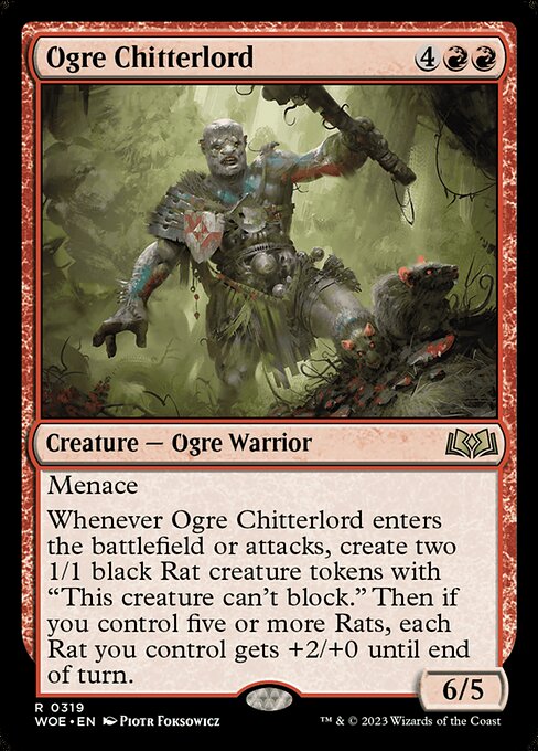 【Foil】【EN】オーガの囀王/Ogre Chitterlord [WOE] 赤R No.319