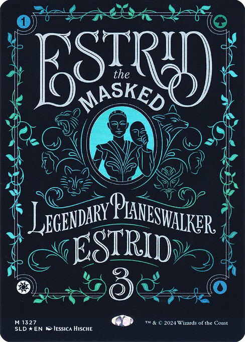 【ボーダレス】【Foil】【EN】仮面使い、エストリッド // 仮面使い、エストリッド/Estrid, the Masked // Estrid, the Masked [SLD] 金M No.1327