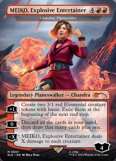 【ボーダレス】【Foil】【EN】炎呼び、チャンドラ/Chandra, Flamecaller [SLD] 赤M No.807