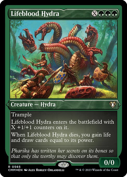 【エッチングFoil】【EN】生命線のハイドラ/Lifeblood Hydra [CMM] 緑R No.565