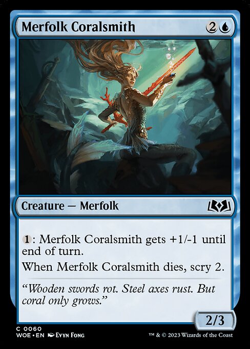 【EN】マーフォークの珊瑚鍛冶/Merfolk Coralsmith [WOE] 青C No.60