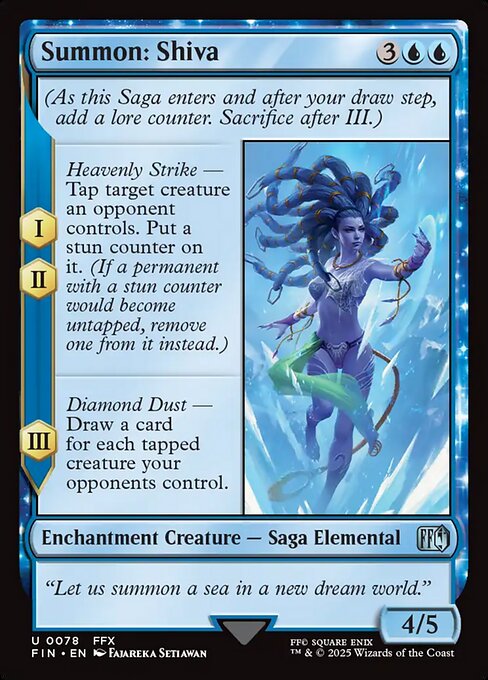 【Foil】【EN】召喚：シヴァ/Summon: Shiva [FIN] 青U No.78