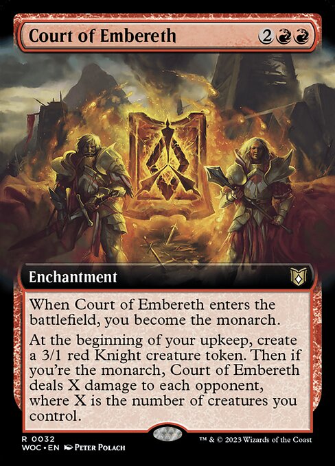 【拡張アート】【Foil】【EN】エンバレスの宮廷/Court of Embereth [WOC] 赤R No.32