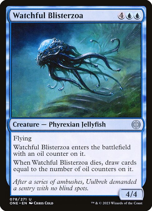 【Foil】【EN】用心深いブリスタゾア/Watchful Blisterzoa [ONE] 青U No.78