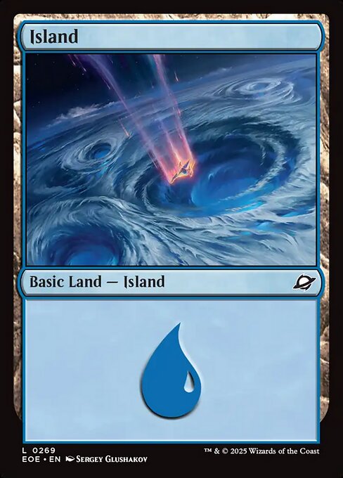 【Foil】【EN】島/Island [EOE] 土地C No.269
