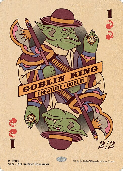 【ボーダレス】【Foil】【EN】ゴブリンの王/Goblin King [SLD] 赤R No.1705