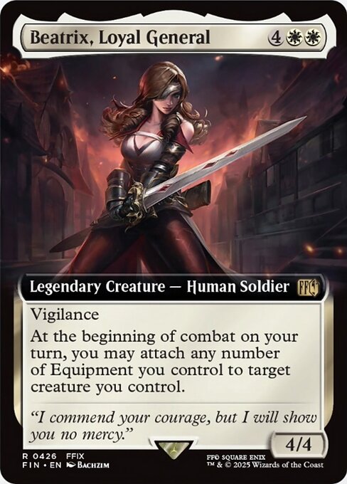【拡張アート】【Foil】【EN】忠実なる将軍、ベアトリクスBeatrix, Loyal General [FIN] 白R No.426