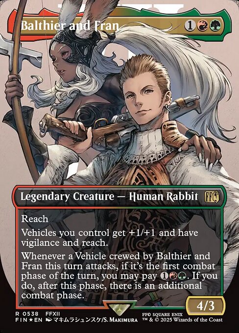 【ボーダレス】【サージFoil】【EN】空賊バルフレアとフラン/Balthier and Fran [FIN] 金R No.538