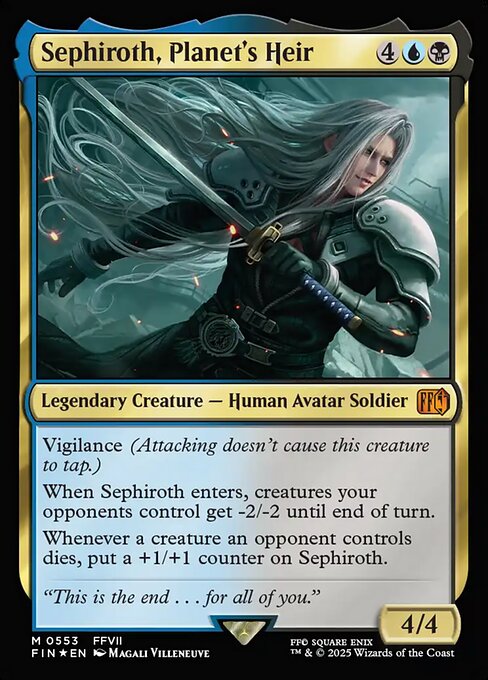 【Foil】【EN】星の継承者、セフィロス/Sephiroth, Planet's Heir [FIN] 金M No.553