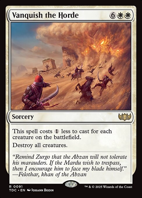 【Foil】【EN】大群退治/Vanquish the Horde [TDC] 白R No.91