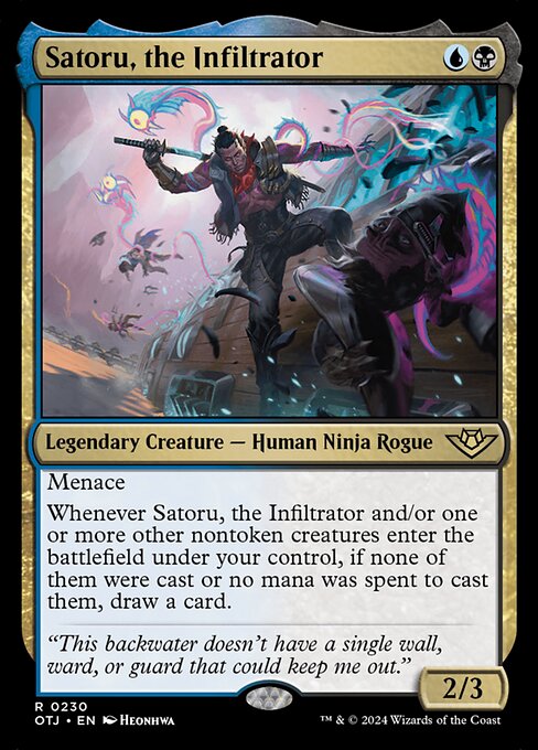 【Foil】【EN】潜入者、悟/Satoru, the Infiltrator [OTJ] 金R No.230