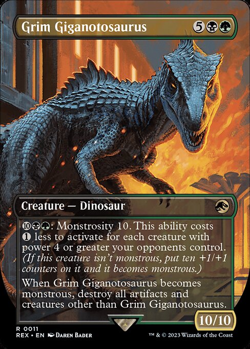 【ボーダレス】【EN】残忍なギガノトサウルス/Grim Giganotosaurus [REX] 金R No.11