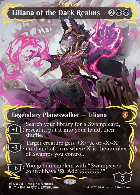 【ボーダレス】【Foil】【EN】闇の領域のリリアナ/Liliana of the Dark Realms [BLC] 黒M No.94