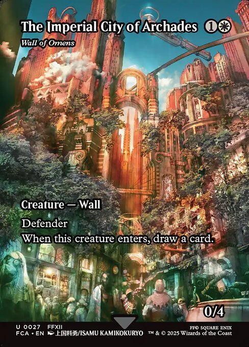 【ショーケース】【Foil】【EN】前兆の壁/Wall of Omens [FCA] 白U No.27