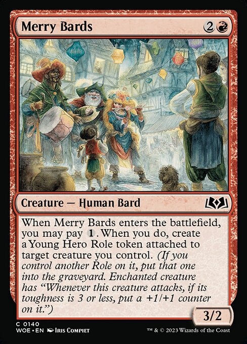 【Foil】【EN】愉快な吟遊詩人/Merry Bards [WOE] 赤C No.140