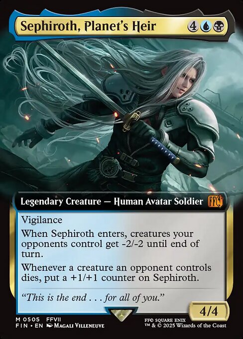 【拡張アート】【EN】Sephiroth, Planet's Heir [FIN] 金M No.505