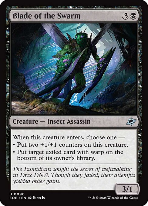 【Foil】【EN】群れの刃/Blade of the Swarm [EOE] 黒U No.90