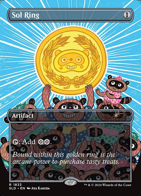 【フルアート】【Foil】【EN】太陽の指輪/Sol Ring [SLD] 茶R No.1833