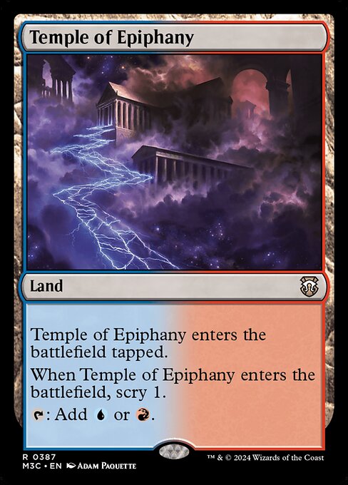 【リップルFoil】【EN】天啓の神殿/Temple of Epiphany [M3C] 無R No.387
