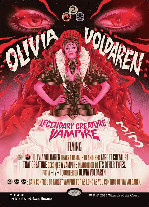 【フルアート】【Foil】【EN】オリヴィア・ヴォルダーレン/Olivia Voldaren [INR] 金M No.490