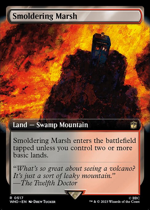 【拡張アート】【Foil】【EN】燻る湿地/Smoldering Marsh [WHO] 無R No.517
