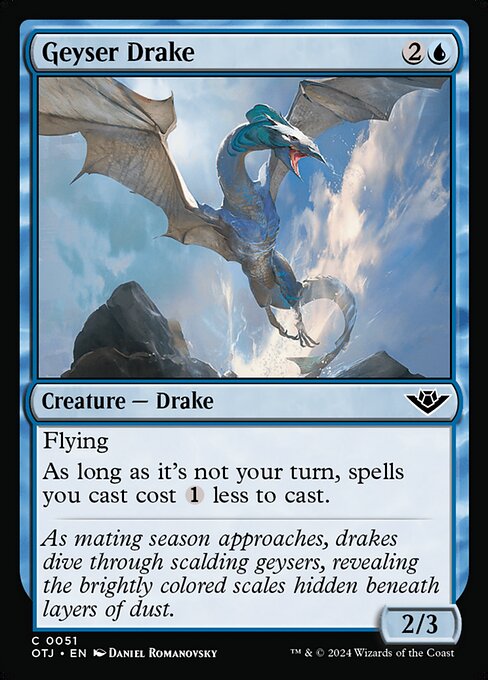 【Foil】【EN】間欠泉ドレイク/Geyser Drake [OTJ] 青C No.51