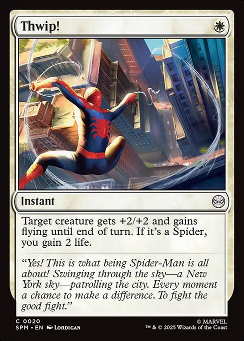 【Foil】【EN】ピシュ！/Thwip! [SPM] 白C No.20