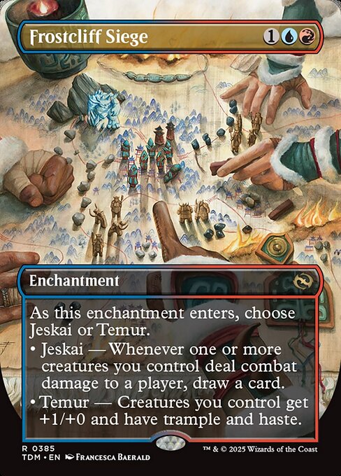 【ボーダレス】【Foil】【EN】降霜断崖の包囲/Frostcliff Siege [TDM] 金R No.385
