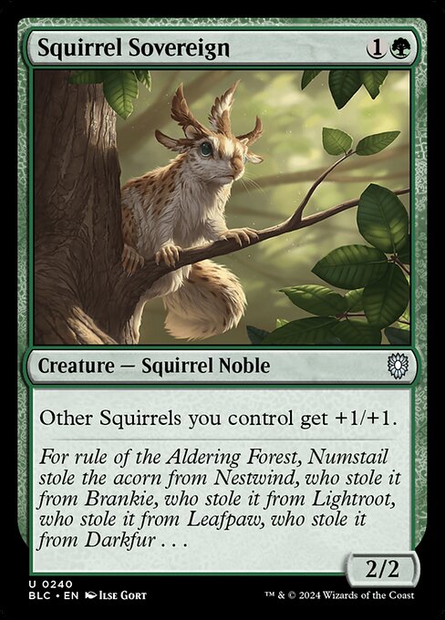 【EN】リスの君主/Squirrel Sovereign [BLC] 緑U No.240