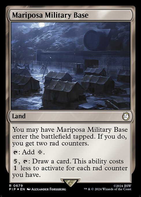 【サージFoil】【Foil】【EN】マリポーサ軍事基地/Mariposa Military Base [PIP] 無R No.679