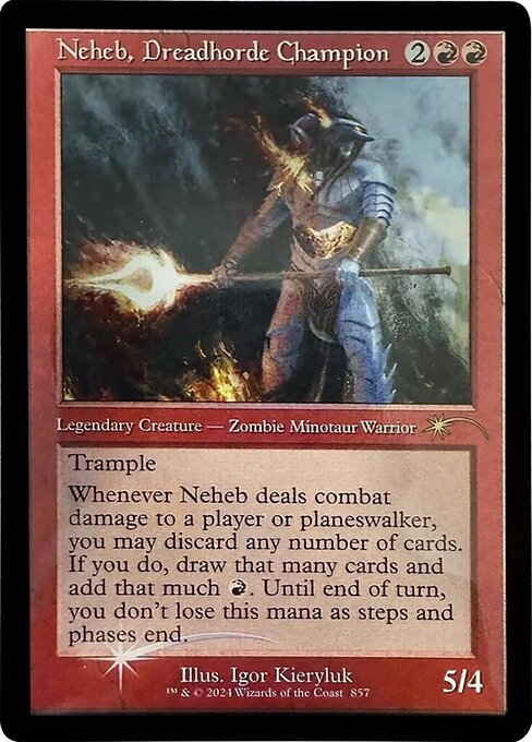 【Foil】【EN】戦慄衆の勇者、ネヘブ/Neheb, Dreadhorde Champion [SLD] 赤R No.857