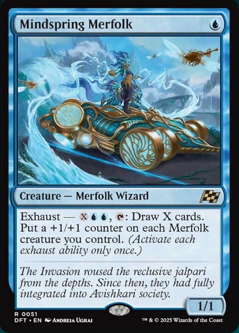 【EN】思考の泉のマーフォーク/Mindspring Merfolk [DFT] 青R No.51