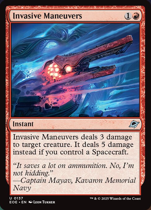 【Foil】【EN】侵襲運動/Invasive Maneuvers [EOE] 赤U No.137