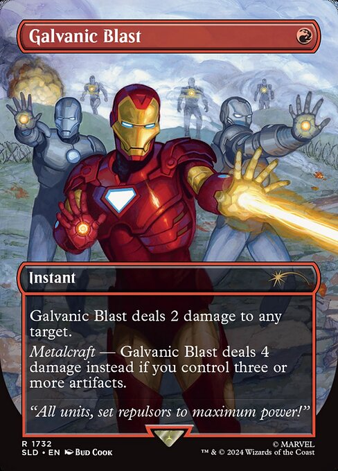 【ボーダレス】【Foil】【EN】感電破/Galvanic Blast [SLD] 赤R No.1732
