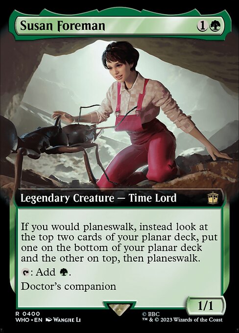 【拡張アート】【Foil】【EN】スーザン・フォアマン/Susan Foreman [WHO] 緑R No.400