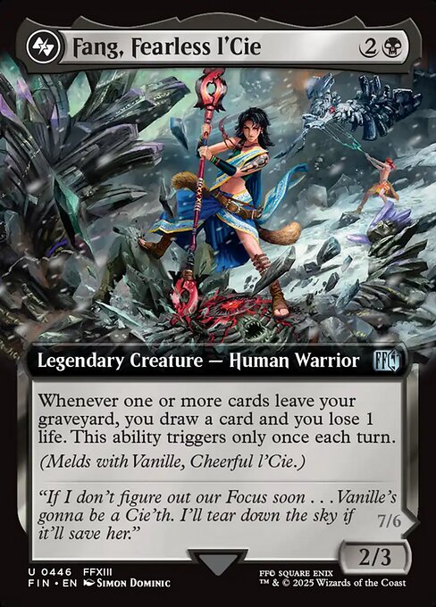 【拡張アート】【Foil】【EN】恐れなきルシ、ファング /Fang, Fearless l'Cie [FIN] 黒U No.446