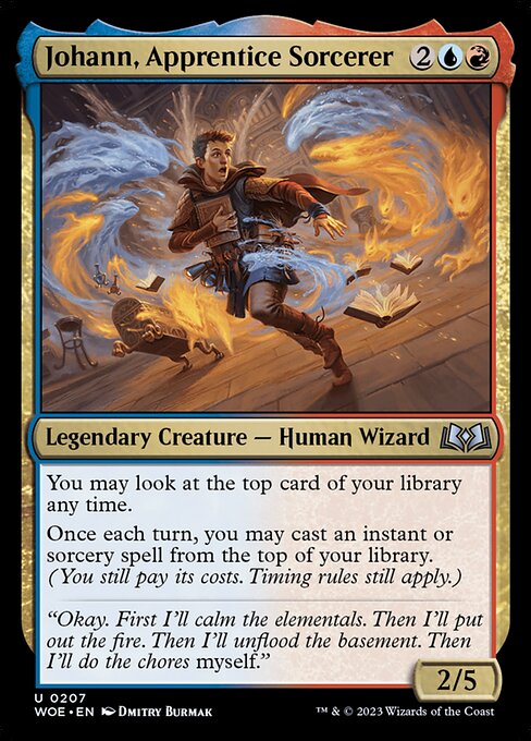 【Foil】【EN】見習い魔術師、ジョハン/Johann, Apprentice Sorcerer [WOE] 金U No.207