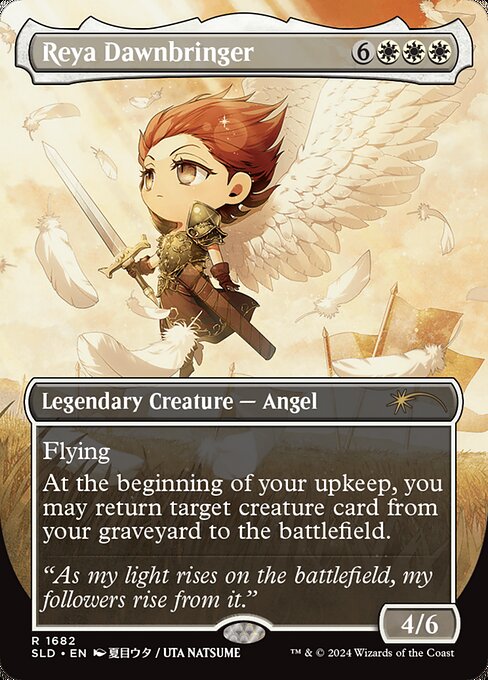 【フルアート】【Foil】【EN】黎明をもたらす者レイヤ/Reya Dawnbringer [SLD] 白R No.1682