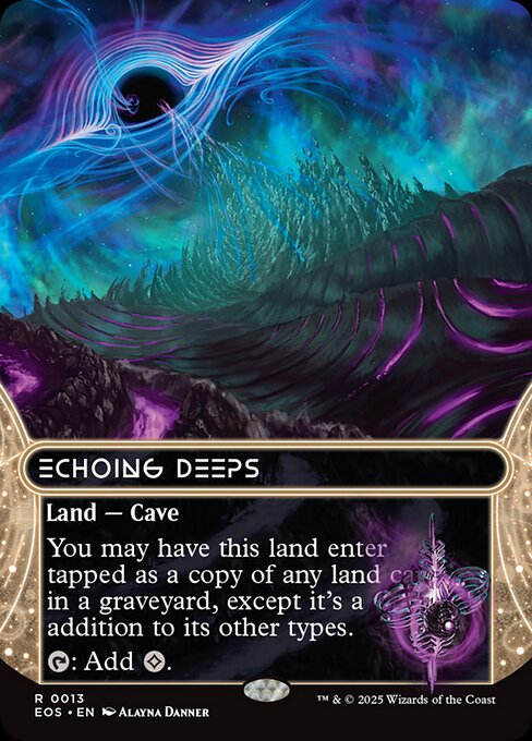 【ボーダレス】【Foil】【EN】残響する深淵/Echoing Deeps [EOS] 土地R No.13
