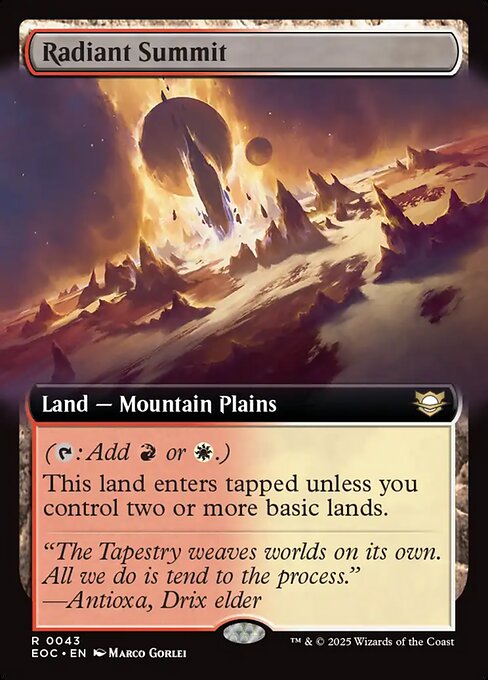 【拡張アート】【Foil】【EN】光輝の山頂/Radiant Summit [EOC] 土地R No.43